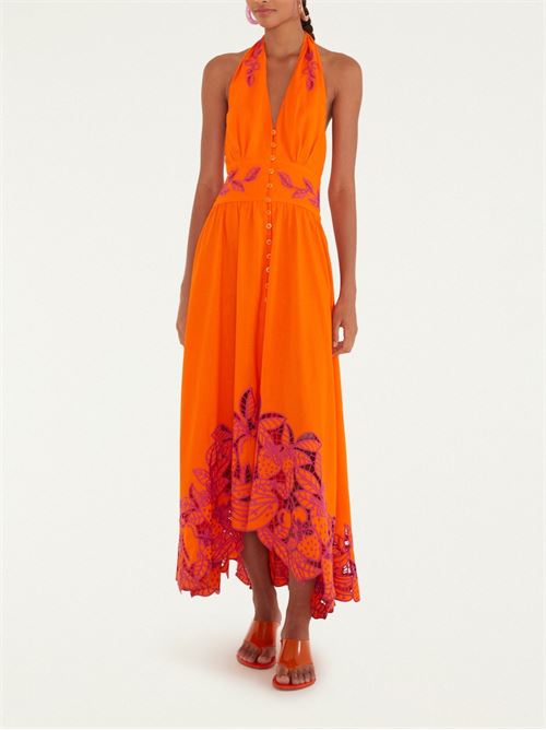 Midi dress FARM RIO | 349106ORANGEL0026